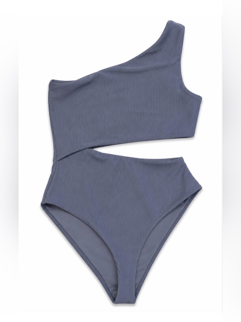 NEW BEACH RIOT GRAY CELINE RIBBED ONE PIECE SWIMSUIT FREE PEOPLE SZ S